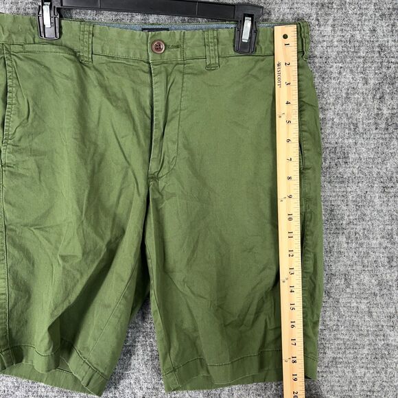 J.Crew Shorts‎ Mens 31 Green Pockets Zip Chino Relaxed Stretch 10.5" - Picture 4 of 6